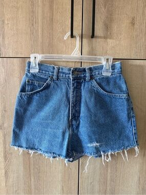 LEE - Blue Denim Frayed Hem Women's Shorts